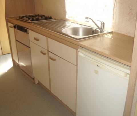 cuisine en long du mobil home willerby keycamp 1993