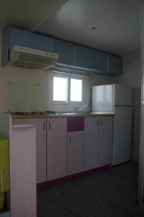 la cuisine du mobil home Sun Roller Eva Océanic 2007