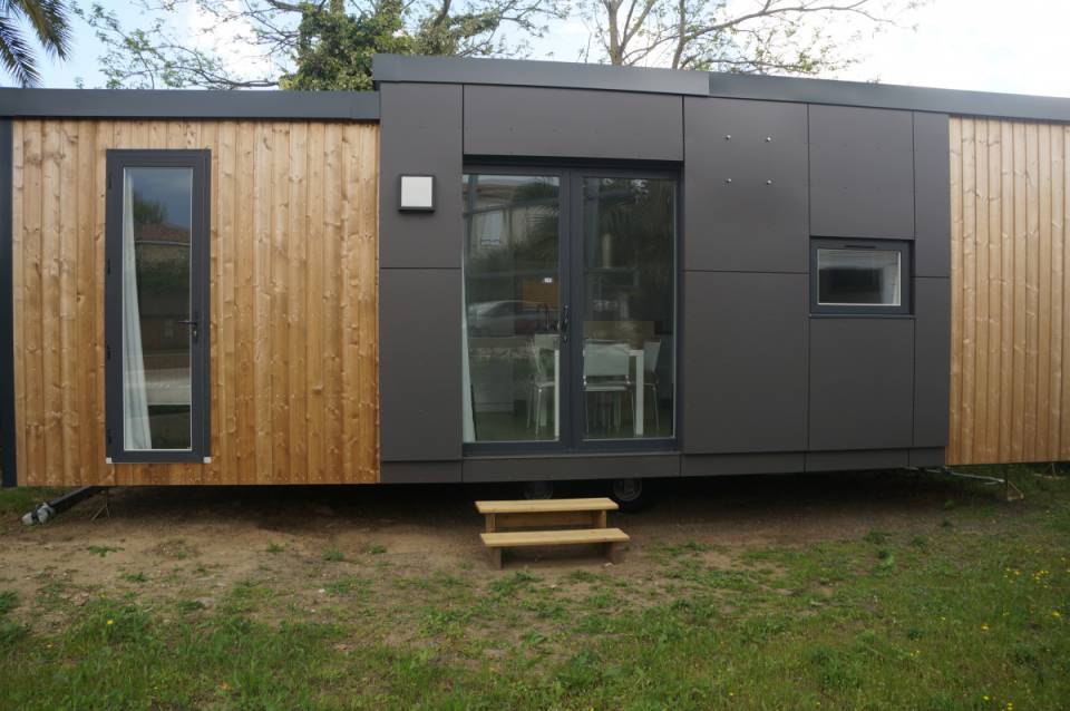 la façade du mobil home neuf Louisiane Taos 2015