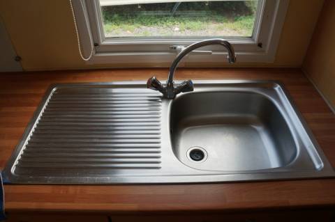 évier inox du mobil home occasion IRM Super Mercure Standard 2003
