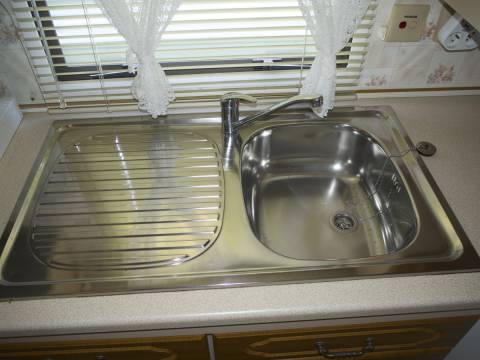 evier inox cuisine du mobil home d'occasion ABI Montrose 8.50m 