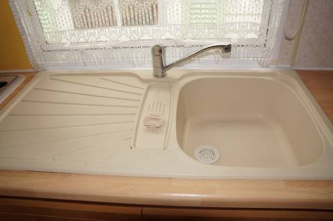 Evier résine mobil home occasion WILLERBY Granada28 2 chambres