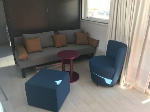 Le salon du mobil-home Louisiane Taos F5 2017