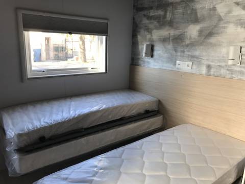 Les lits de la chambre enfants du mobil-home Louisiane Taos F5 2017