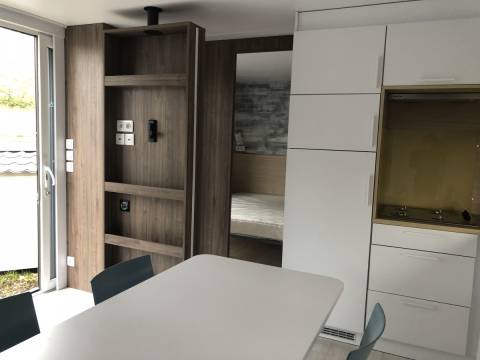 Meuble TV mobil home neuf Louisiane Taos F5
