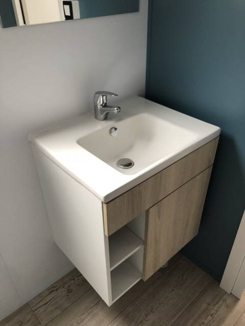 Meuble vasque du mobil home neuf Louisiane SAMOA 2019
