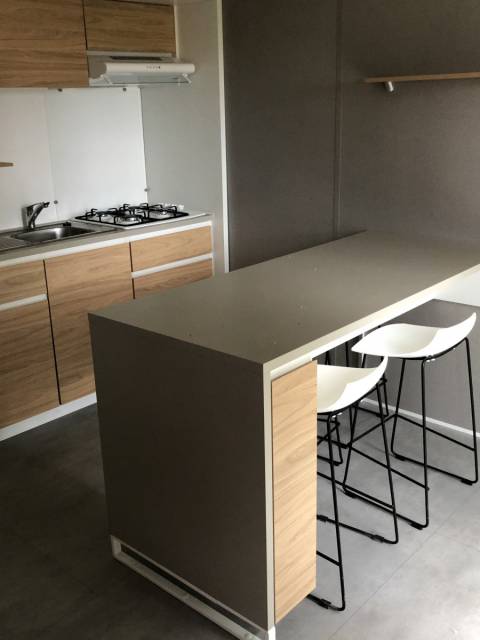 Espace repas du mobil home neuf O'Hara 784 2 chambres 2017