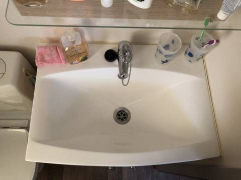 Meuble vasque du mobil home d'occasion 3 chambres IRM Apollon Confort