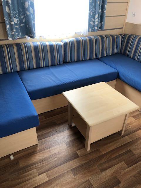 banquette du mobil home d'occasion 3 chambres IRM Super Octalia 2007