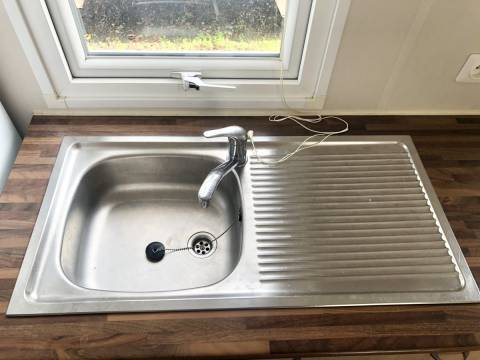 évier inox du mobil home d'occasion 2 chambres O'HARA 734