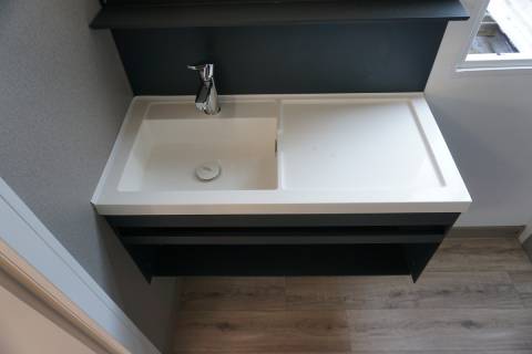Évier de la salle d'eau du Mobil home neuf 2 ch o'hara 844 année 2020  