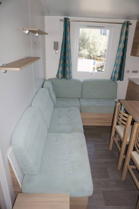 Banquette du mobil home IRM Eleganzia 2 chambres année 2014
