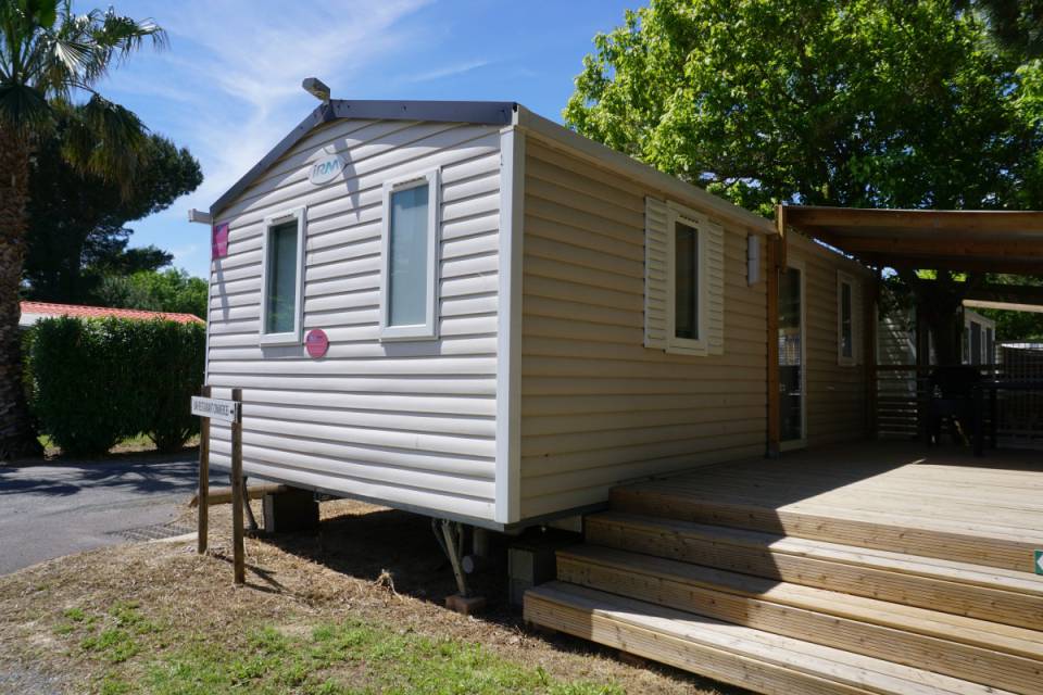 Mobil home d'occasion sur parcelle en camping IRM Super Mercure 2 chambres