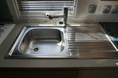 évier inox du mobil home d'occasion 3 chambres O'HARA 784