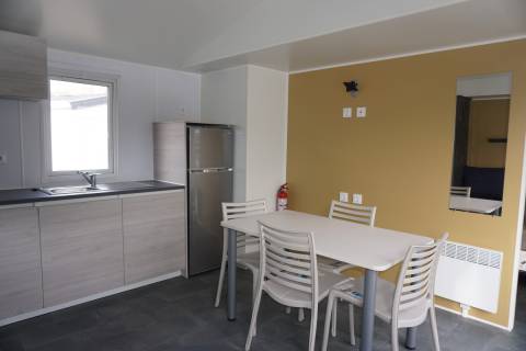 Pièce à vivre du mobil home neuf 2 chambres TRIGANO Evo 35 2022