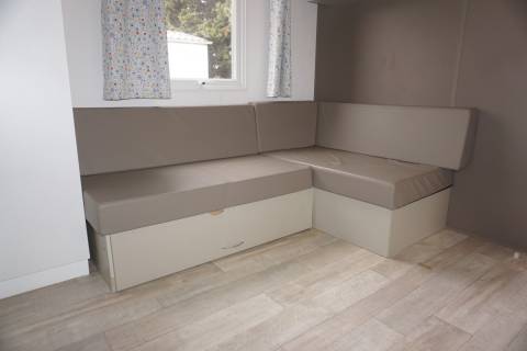 canapé du mobil home d’occasion 2ch irm riviera suite 2016