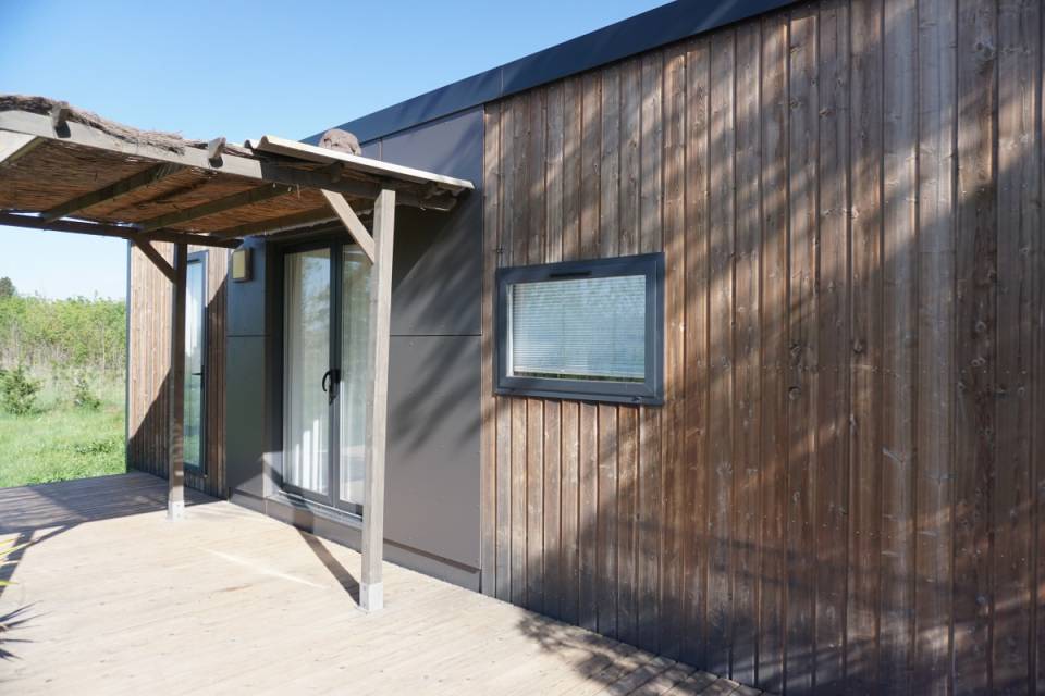 Façade du mobil home d'occasion LOUISIANE TAOS F5 2018