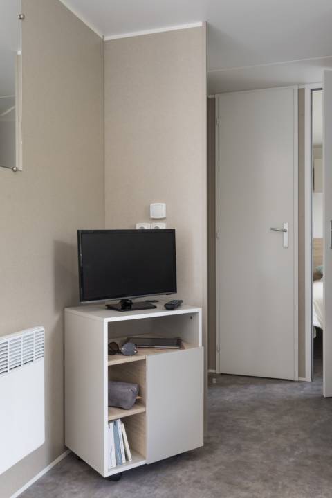 Coin télévision du mobil home 3 chambres IRM Violette