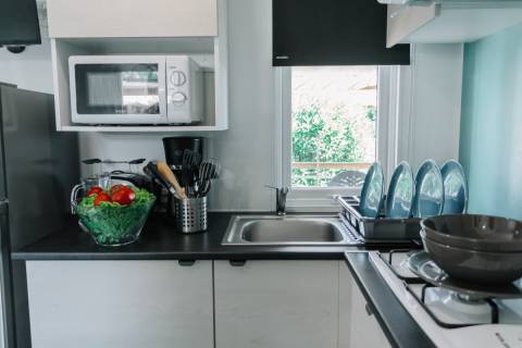 Cuisine du mobil home occasion 3 chambres IRM Super Titania 3
