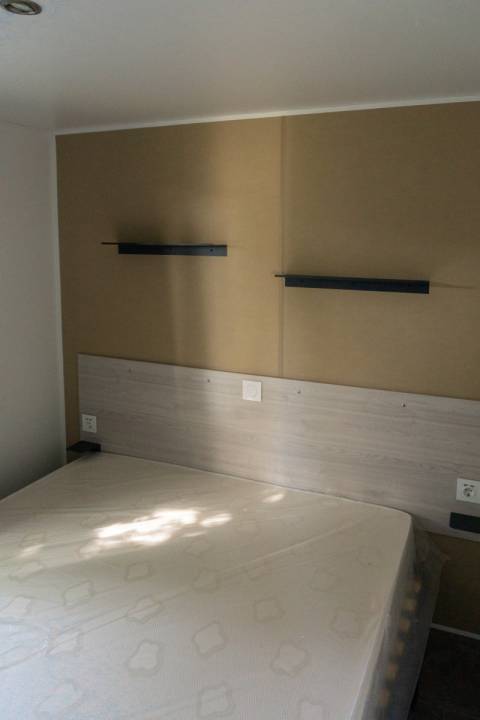 Chambre parents du mobil home neuf 2 chambres TRIGANO Evo 29