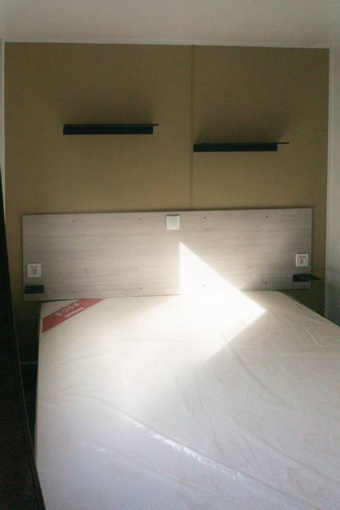 Chambre parentale du mobil home neuf 2 chambres TRIGANO Evo 33