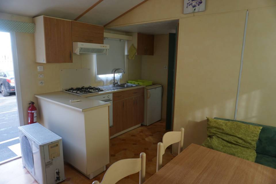 Cuisine du mobil home occasion 2 chambres IRM Super Mercure Provence 2001