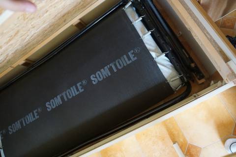 Banquette convertible du mobil home occasion 2 chambres IRM Super Mercure Provence 2001