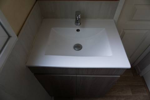 Meuble vasque du mobil home occasion 3 chambres IRM Super Altair 2002