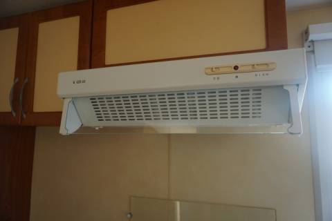 Hotte aspirante du mobil home panoramique occasion 2 chambres IRM Saphir 2002