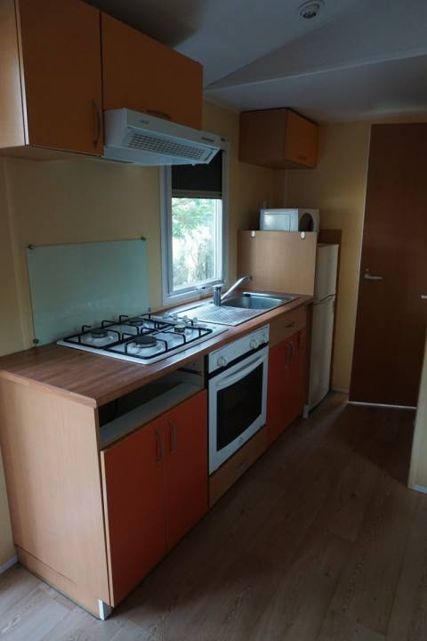 Cuisine du mobil home occasion 2 chambres IRM Super Mercure Provence 2003
