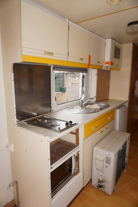 Cuisine du mobil home occasion ABI LOCK 28 2 chambres
