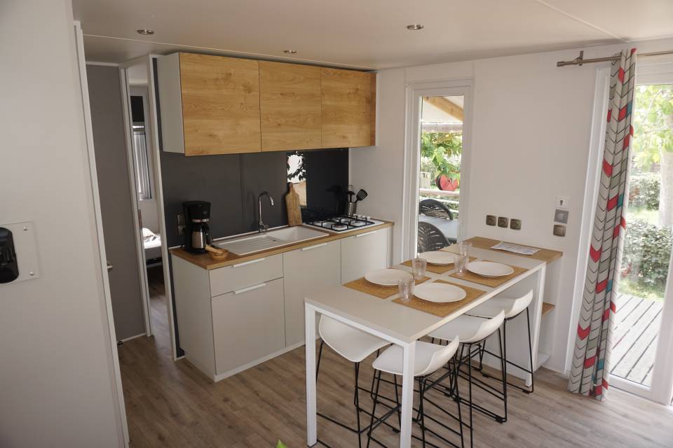 Cuisine du mobil home occasion en camping 3 chambres O'HARA 884 2020