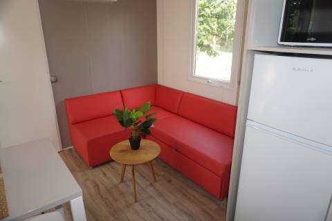 Salon du mobil home occasion en camping 3 chambres O'HARA 884 2020